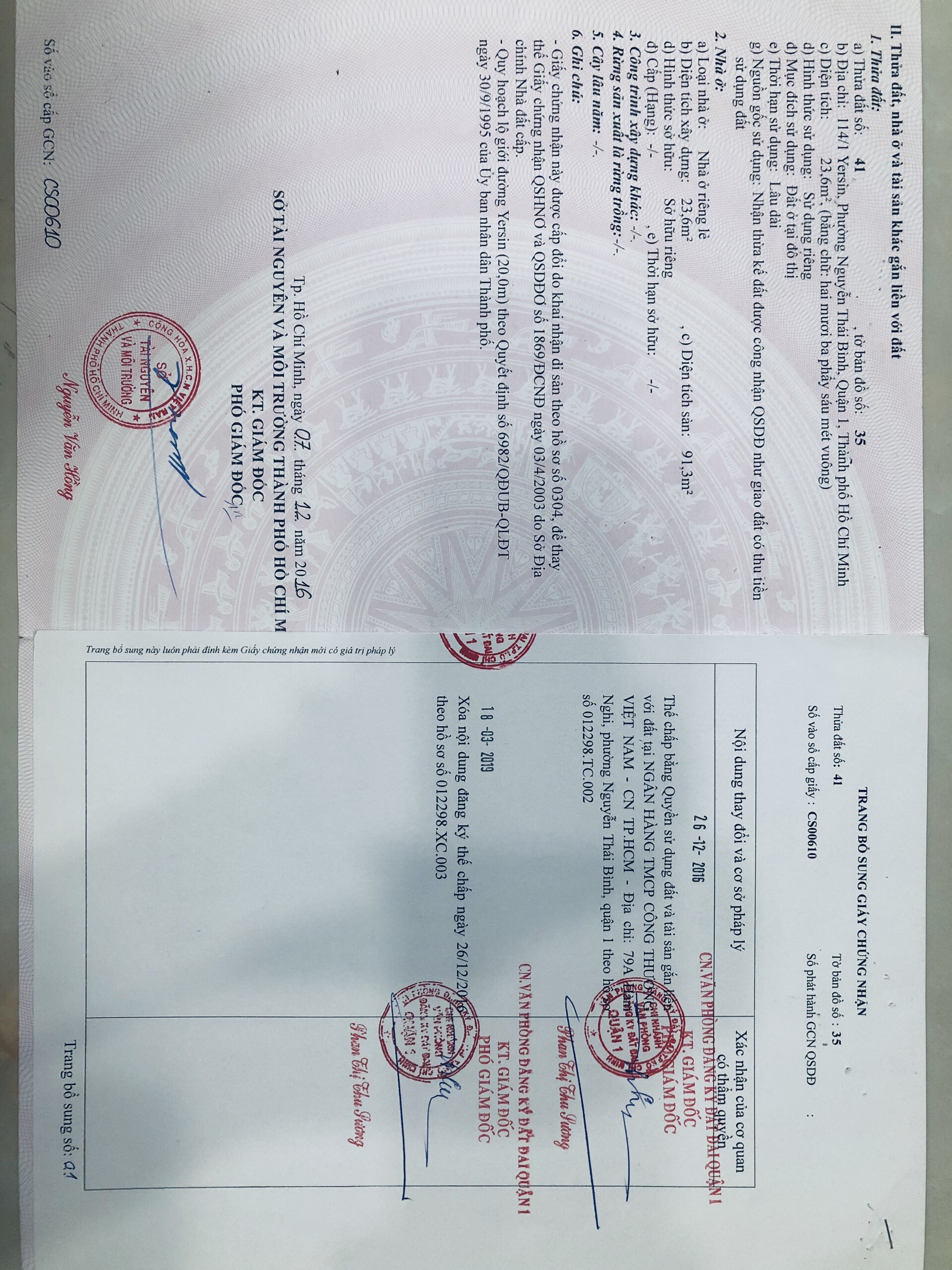 Bán nhà đường Yersin Quận 1