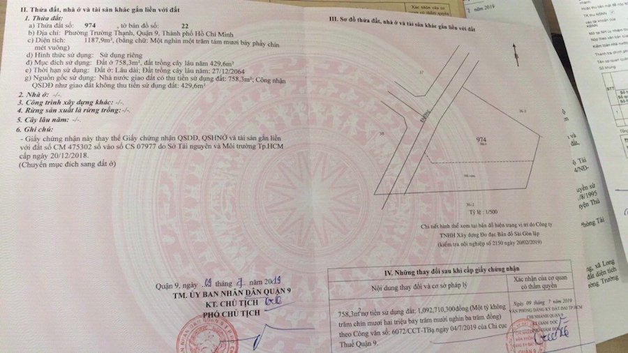 Bán đất đường A1 KĐT Đông Tăng Long phường Trường Thạnh Thành phố Thủ Đức