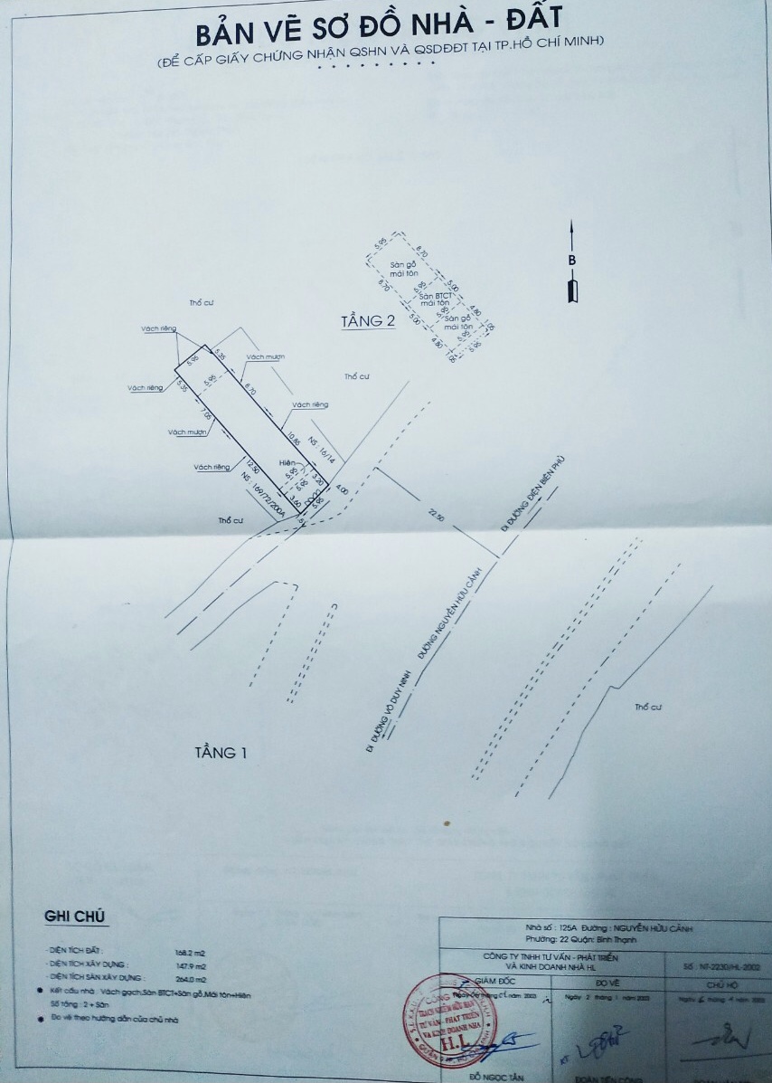 Bán nhà mặt tiền Đường Nguyễn Hữu Cảnh Phường 22 Quận Bình Thạnh